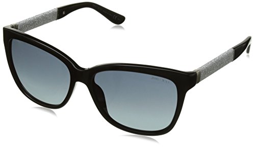 Jimmy Choo CORA/S HD FA3 56 gafas de sol, Negro (Bk Glitterbk/Grey Sf), Mujer