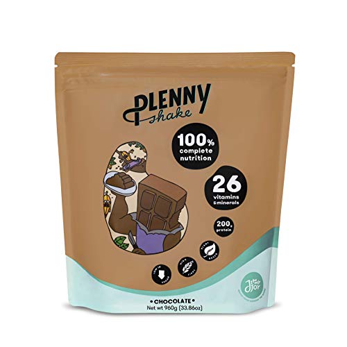 Jimmy Joy Chocolate Plenny Shake, 5 Bolsas x 4.000 kcal, Sustituto de Comida, Nutrición Completa 26 Vitaminas y Minerales, 20gr Proteína, Vegano, Sin Lactosa, Sin OGM