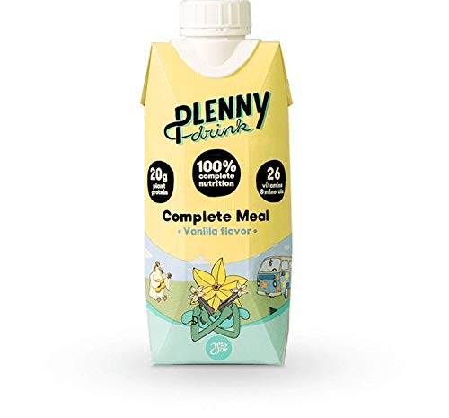 Jimmy Joy Vainilla Plenny Drink, 16 Botellas x 330ml, 400 kcal por Botella, Sustituto de Comida, Nutrición Completa 26 Vitaminas y Minerales, 20gr Proteína, Vegano, Sin Lactosa, Sin OGM