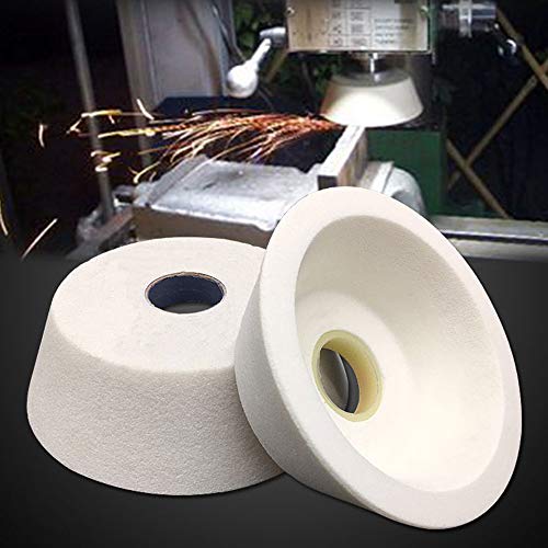 JIN GUI Rueda de Copa Acampanada de 6 Pulgadas Hecha de corindón Blanco, Fuerte Estabilidad, Herramienta de molienda Ideal, Adecuada para rectificado/Afilado/Pulido de rieles