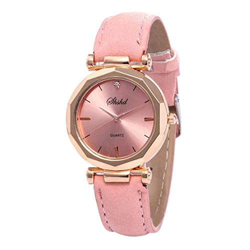 jiushixw Relojes Oro Rosa para Mujer Minimalismo Cielo Estrellado Imán Hebilla Moda Casual Reloj de Pulsera para Mujer Impermeable Número Romano #A