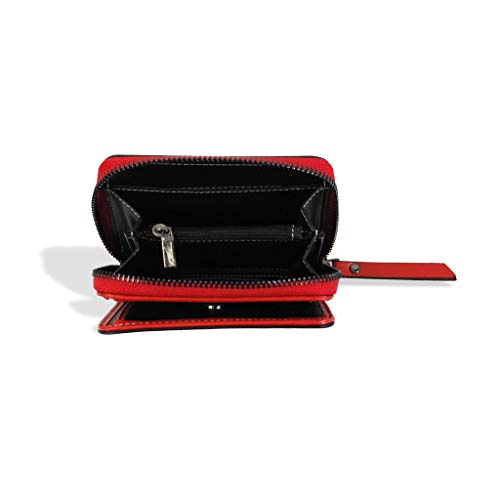 JIVANER Cartera Monedero Mujer pequeña de Piel con Bloqueo RFID - Billetera, Tarjetero y Cremallera para Monedas - De Cuero auténtico Suave y diseño Elegante