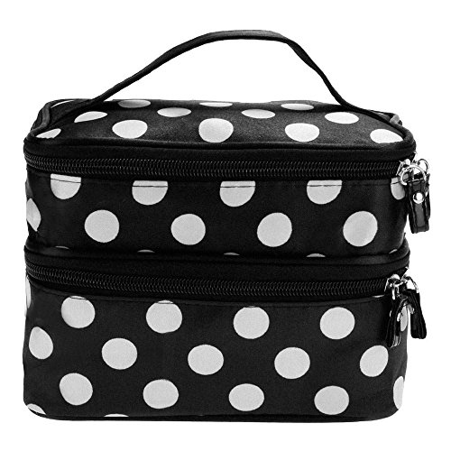 JJOnlineStore - Bolso de maquillaje cosmético femenino, lunares