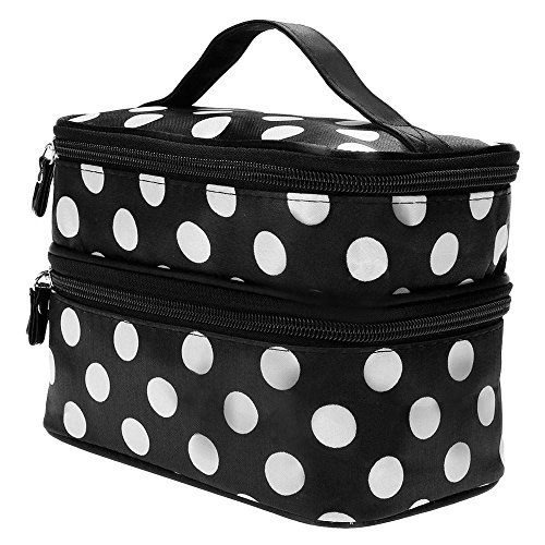 JJOnlineStore - Bolso de maquillaje cosmético femenino, lunares