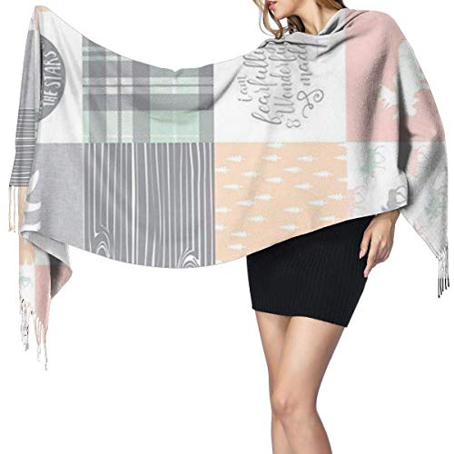 JJsister Bufandas de Mujer,Bufanda Chales para Mujer, Scarf Pink, Mint, Grey, Peach Fearfully Cozy Soft Fashion Winter Warm Large Scarf Long Shawl