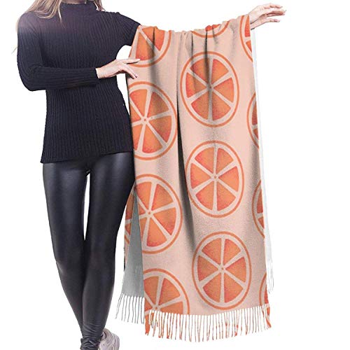 JJsister Bufandas de Mujer,Bufanda Chales para Mujer, Vibrant Orange Vegetarian Womens Scarf Large Soft Silky Pashmina Cashmere Shawl Wrap