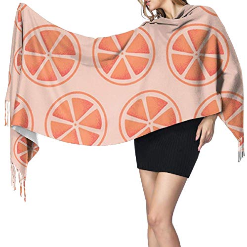 JJsister Bufandas de Mujer,Bufanda Chales para Mujer, Vibrant Orange Vegetarian Womens Scarf Large Soft Silky Pashmina Cashmere Shawl Wrap
