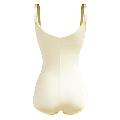 JKHOIUH Cómodo cuerpo de las mujeres en forma de afeitado corporal Posparto Abdomen Cintura abierta Entrenador personal de una pieza Regalos (Color : Beige, Size : L)