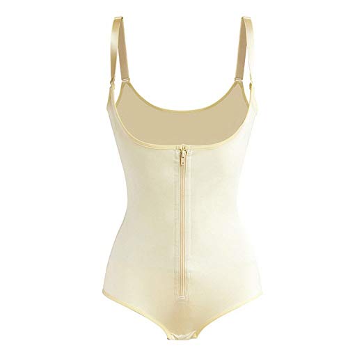 JKHOIUH Cómodo cuerpo de las mujeres en forma de afeitado corporal Posparto Abdomen Cintura abierta Entrenador personal de una pieza Regalos (Color : Beige, Size : L)