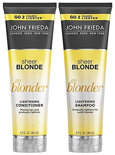 John Frieda Sheer Blonde Go Blonder Lightening Shampoo and Conditioner, New 8.3 Fluid Ounce by John Frieda