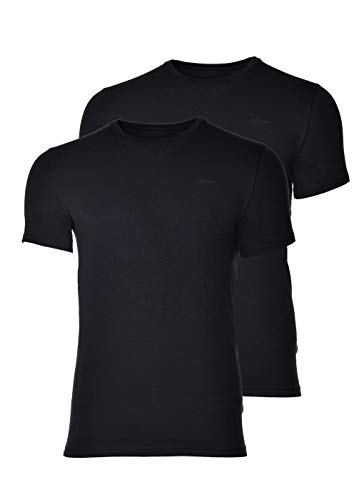 Joop! Paquete de 2 Camisetas de Hombre Camiseta, Cuello Redondo, Media Manga, Modal Cotton Stretch (Negro, M (Medium))