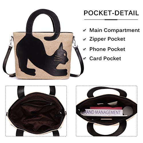 JOSEKO - Bolso al Hombro para Mujer Marrón marrón Claro Marron Clair