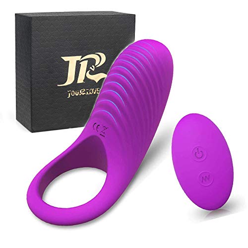 JOURLOVE masajeador portátil anillo de vibración para hombres 9 modos funcionan 100% experiencia impermeable (negro)