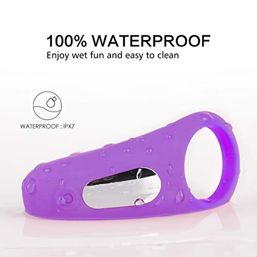 JOURLOVE masajeador portátil anillo de vibración para hombres 9 modos funcionan 100% experiencia impermeable (negro)