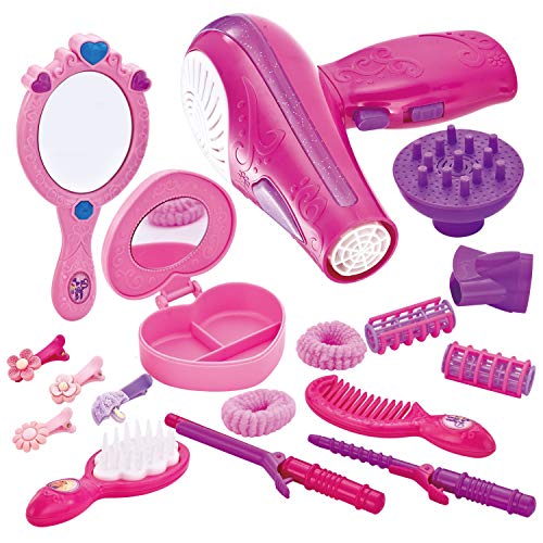 Jpyin 15pcs Juego De Belleza Estilismo y Peluqueria Juguete de joyería Set con Accesorios Regalo de Princesa para Niñas 