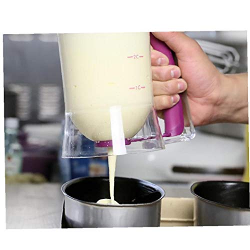 JRXyDfxn Herramienta Dispensador Magdalena Talud con La Etiqueta De Medición Fácil Limpieza: Sin Goteo del Dispensador 900 Ml Masa Capacidad Conveniente para Hacer Pasteles Panqueques Molletes