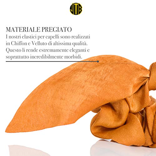 JTB - 10 gomas elásticas para el pelo, de terciopelo y gasa, 3 formas diferentes, con alta elasticidad, para mujer y niña, adecuadas para el uso prolongado diario con diferentes atuendos