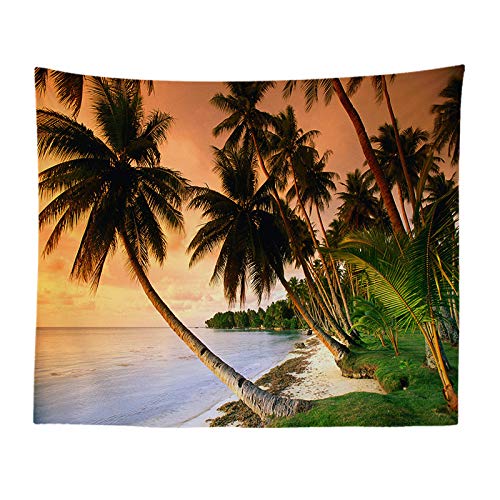 jtxqe Foto Paisaje Clase decoración Pintura salón decoración paño sofá Fondo Pared Playa árbol de Coco Playa Toalla Tapiz Pared paño 956 100-150