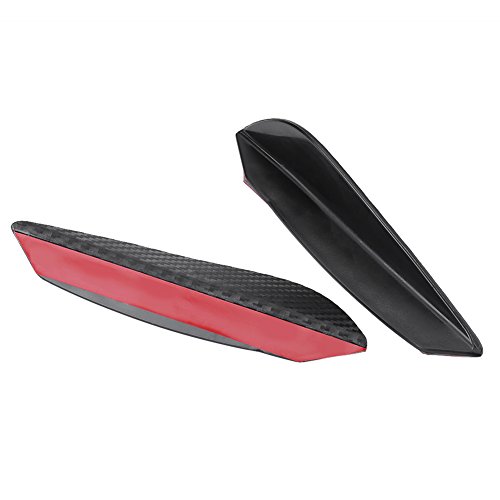 Juego de 4 alerones universales de fibra de carbono ABS para parachoques delantero de coche, con cinta adhesiva