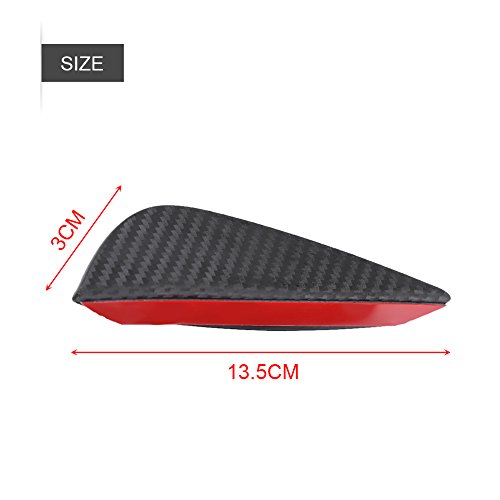 Juego de 4 alerones universales de fibra de carbono ABS para parachoques delantero de coche, con cinta adhesiva