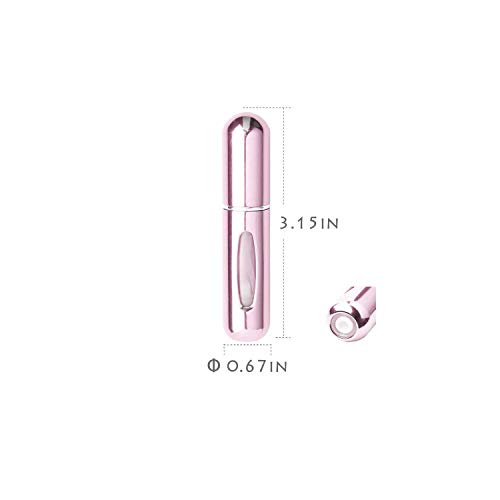 Juego de 4 mini atomizadores de perfume vacíos, recargables, portátiles, atomizadores de perfume unisex