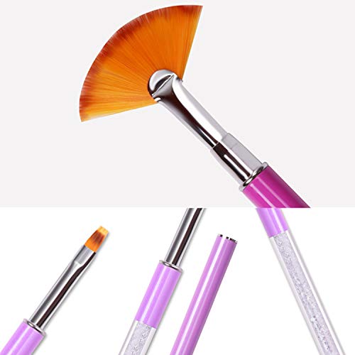 Juego de 5 pinceles para arte de uñas, pinceles Ombre para uñas, pincel para decoración de uñas