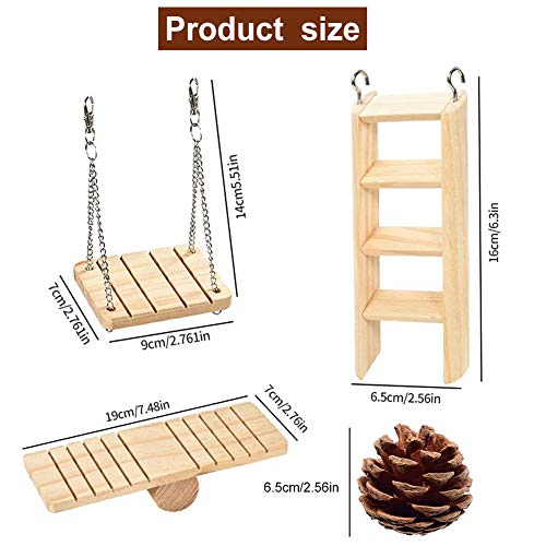 Juguete para Masticar hámster,Juego de 4 Masticar de Juguetes para Animales Pequeños Juguetes Conejos,Mancuernas de Ejercicio,Cuidado de Los Dientes Molares de Conejos,Jerbos,Natural Molar Branches