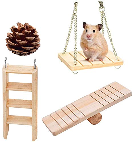 Juguete para Masticar hámster,Juego de 4 Masticar de Juguetes para Animales Pequeños Juguetes Conejos,Mancuernas de Ejercicio,Cuidado de Los Dientes Molares de Conejos,Jerbos,Natural Molar Branches