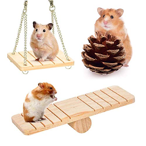 Juguete para Masticar hámster,Juego de 4 Masticar de Juguetes para Animales Pequeños Juguetes Conejos,Mancuernas de Ejercicio,Cuidado de Los Dientes Molares de Conejos,Jerbos,Natural Molar Branches