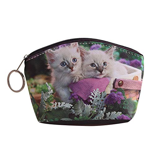 JUNGEN Monedero Creativo del Gato y Perro Llavero de Cartera Animal Billetero pequeño del Cremallera Bolsa de Almacenamiento de Regalo para Niña Mujer (Estilo 6)