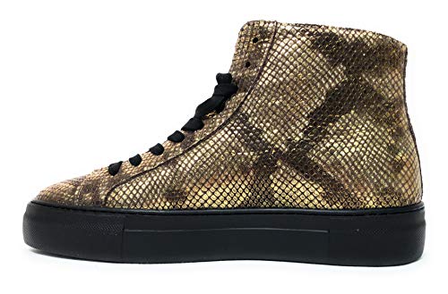 Just Cavalli - Zapatillas de Cuero para Hombre Dorado Dorado Dorado Size: 43 EU
