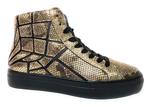 Just Cavalli - Zapatillas de Cuero para Hombre Dorado Dorado Dorado Size: 43 EU
