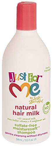 Just for Me Champú natural para la leche capilar, desenredante sin enjuague y acondicionador de seda (juego de 3)
