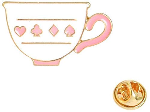 JXtong2 Broche Little Girl Gift Pin Broche Insignias de botón Cute Tea Party Queen of Heart Cupcake Accesorios Coloridos