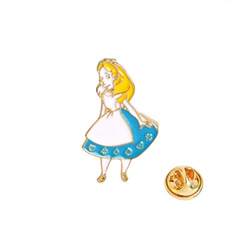 JXtong2 Broche Little Girl Gift Pin Broche Insignias de botón Cute Tea Party Queen of Heart Cupcake Accesorios Coloridos