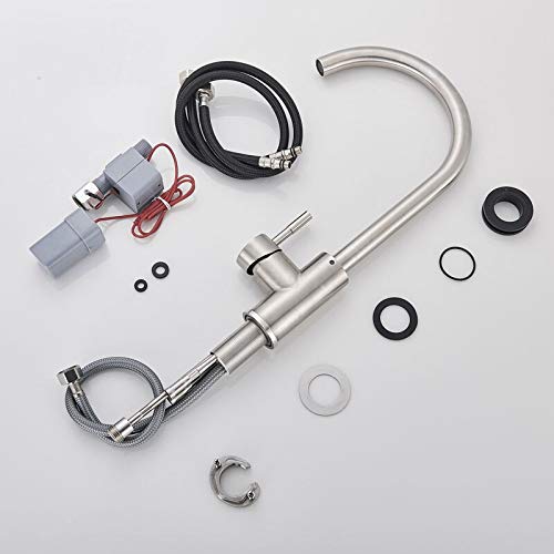 JYHW Sensor de grifo de cocina de níquel cepillado Mezclador de rotación de 360 ​​grados Montado en un solo nivel Mezclador de cocina frío-caliente España