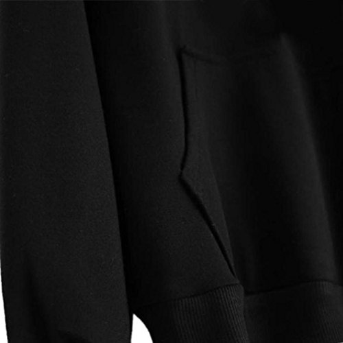 K-youth Sudaderas Mujer Invierno otoño Sudadera Mujer Gato de Manga Larga Sudadera con Capucha Blusa Tops Jersey Ropa de Mujer en Oferta Chaquetas Invierno (Negro, XXL)