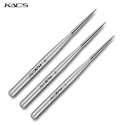 kads 3pcs/set profesional Cepillo del arte del clavo para UV Gel constructor uñas acrílicas Lápices para decorar uñas