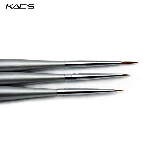 kads 3pcs/set profesional Cepillo del arte del clavo para UV Gel constructor uñas acrílicas Lápices para decorar uñas