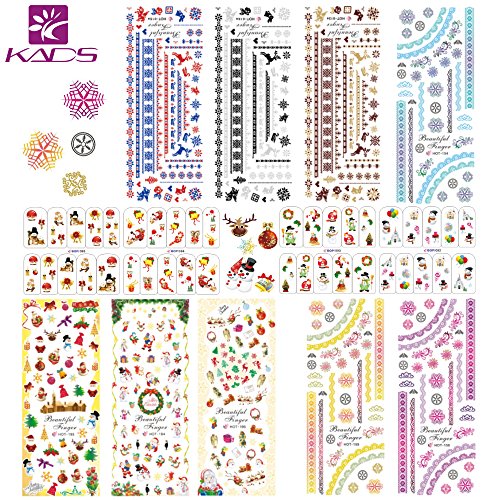 KADS Herramienta de diseño de Navidad sello Placa plantilla de la imagen del clavo de la decoración del arte de la plantilla de Bell Elk los copos de nieve C1