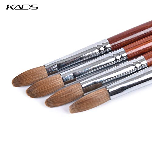 KADS Kolinsky Sable Pen Red wood Acrylic Brush for nail art Nail Art Manicure tool acrylic nail brushes-14# by KADS
