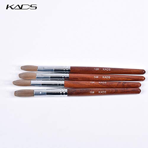 KADS Kolinsky Sable Pen Red wood Acrylic Brush for nail art Nail Art Manicure tool acrylic nail brushes-14# by KADS