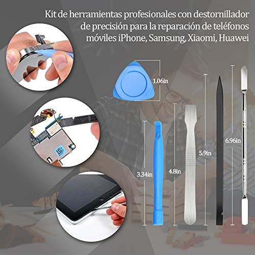 Kaisi Kit Herramienta movil Destornillador Apertura de Pantalla LCD Desmontar moviles reparación para reemplazar la batería y Abrir teléfono para iPhone7 7plus iPhone Series, iPads, iPad Air,Samsung