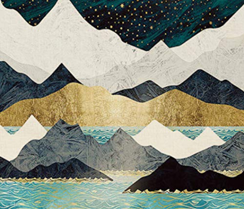 KaiXINSun Green Sky River Mountain Range Delantal De Cocina, Delantal BBQ Delantal De Cocina para Hombre Y Mujer, Algodón Y Lino Calidad Profesional, 55 X 68 Cm