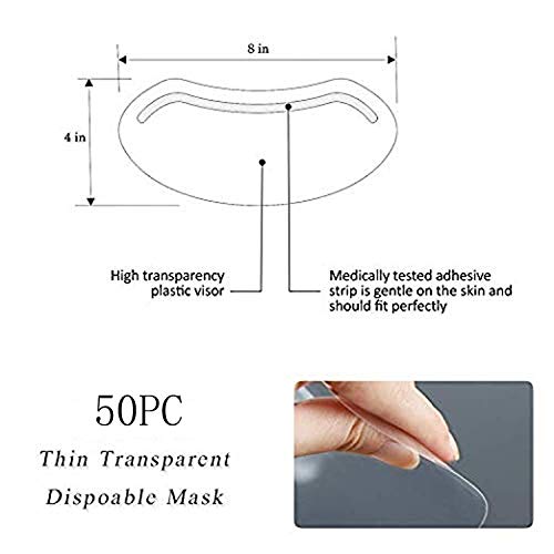 Kalolary 50PCS Transparente Hairspray Shield Plástico para suministros de peluquería y extensiones de pestañas párpado de ojos