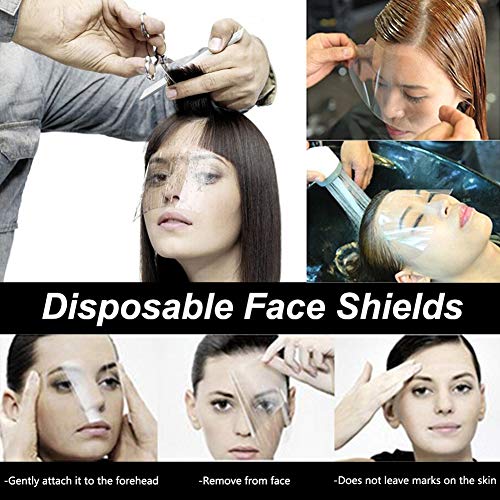 Kalolary 50PCS Transparente Hairspray Shield Plástico para suministros de peluquería y extensiones de pestañas párpado de ojos