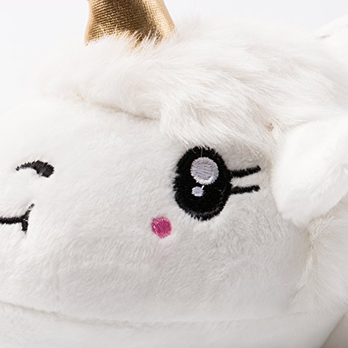 Katara 1825 Estuche Escolar de Peluche Plumier de Lápices Unicornio, Blanco