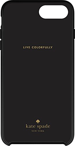 Kate Spade New York Hardshell Case Carcasa para Apple iPhone 7 Plus – Oro/Multi Transparente diseño Brillante | Logo Dorado, Compatible con Apple iPhone 7 Plus