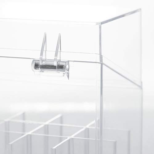 Kcakek Barra de labios cosmética caja de almacenamiento a prueba de polvo apósito transparente Acabado Plataforma cosmética caja de almacenamiento en el baño y dormitorio simple prueba de polvo acabad