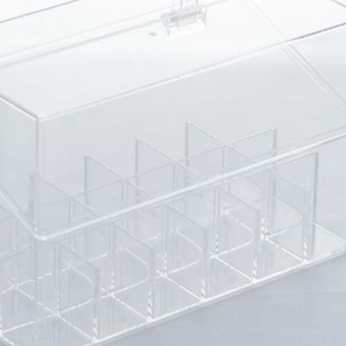 Kcakek Barra de labios cosmética caja de almacenamiento a prueba de polvo apósito transparente Acabado Plataforma cosmética caja de almacenamiento en el baño y dormitorio simple prueba de polvo acabad